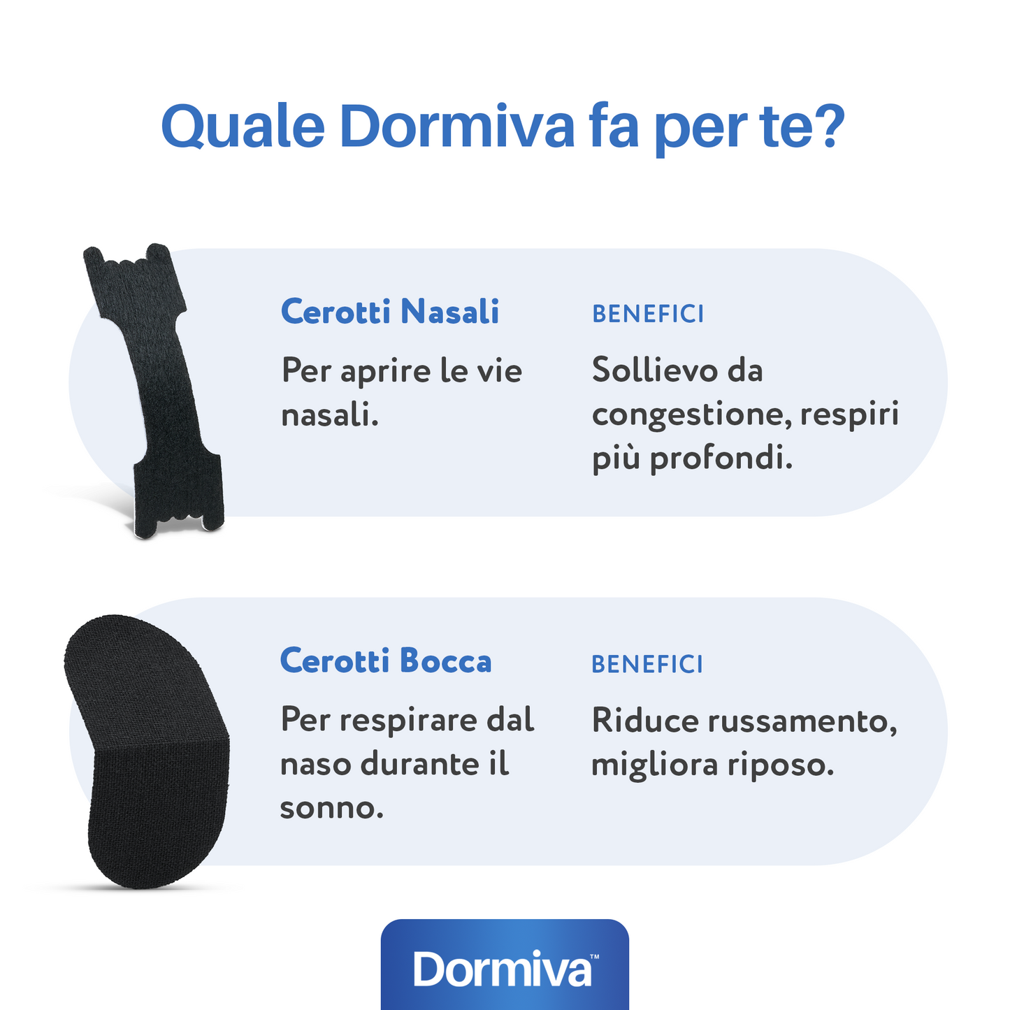 Cerotti Nasali Dormiva™ – Nose Tape